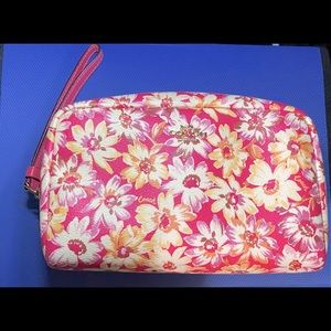 Coach Mini Boxy Cosmetic Case 3589 Vintage Daisy 8” x 6”